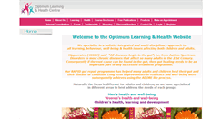 Desktop Screenshot of optimumlearningandhealth.com